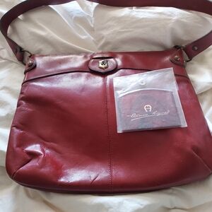 Red Leather Shoulder Bag